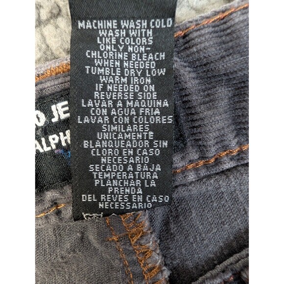 Polo Jeans Co Ralph Lauren Corduroy Pants Women’s Size 10 Gray Casual Preppy - Picture 7 of 9